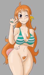 blonde_hair blush bottomless brain brainless breasts cum drool ear_vore external_brain femsub large_breasts lobotomy long_hair nami_(one_piece) one_piece pubic_hair red_hair thetransformtentacle transformation rating:Explicit score:29 user:Vorp