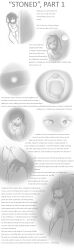  absurdres animal_ears breasts comic corruption dazed empty_eyes expressionless greyscale lapinousmalice magic maledom malesub monochrome original self_hypnosis text yaoi  rating:explicit score: user:vallorn
