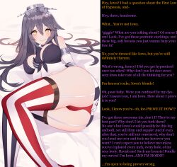 breasts caption caption_only costume femdom femsub haruna_(kantai_collection) identity_swap iowa_(kantai_collection) kantai_collection large_breasts long_hair maledom manip nanoless nobody67_(manipper) text thighhighs rating:Questionable score:133 user:Nobody67