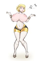  aegis_(persona) bimbofication blonde_hair breasts female_only femsub huge_breasts large_breasts lisden persona_(series) persona_3 robot robot_girl short_hair thighhighs  rating:explicit score: user:a_anon264252
