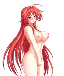 absurdres ahoge blush bottomless breasts empty_eyes expressionless female_only femsub high_school_dxd large_breasts long_hair masturbation myuk nude open_mouth red_hair rias_gremory topless yakai rating:Explicit score:162 user:Myuk