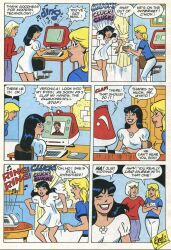 archie_(series) betty_cooper breasts chicken_pose computer femsub nightgown pet_play text veronica_lodge rating:Safe score:10 user:superpants