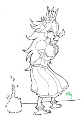 breasts corruption crown dress femsub greyscale horns ivanks jewelry koopa large_breasts long_hair magic nintendo open_mouth princess princess_peach sketch super_mario_bros. tail tail_growth topless torn_clothes traditional transformation very_long_hair rating:Explicit score:17 user:Strangelovo