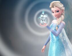 blonde_hair blue_eyes braid disney dress femdom frozen long_hair magic manip pov pov_sub princess queen queen_elsa small_breasts suppas_(manipper) rating:safe score: user:suppas