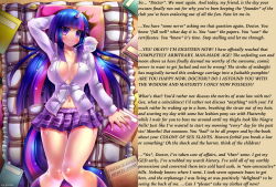 breasts caption caption_only clothed consensual emperpep femsub hawkeye_(writer) horns horse_girl humor large_breasts long_hair male_pov maledom manip my_little_pony pet_play pov pov_dom purple_hair school_uniform straight-cut_bangs text twilight_sparkle rating:Questionable score:62 user:Hawkeye