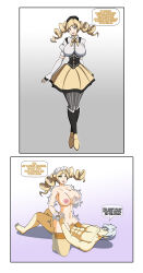 apron beret blonde_hair bottomless breast_grab breasts cowgirl_position empty_eyes femsub fides_brunel green_eyes heart heart_eyes instant_loss maid maid_headdress maledom mami_tomoe nude original puella_magi_madoka_magica sex silver_hair symbol_in_eyes text thighhighs topless yellow_eyes rating:Explicit score:49 user:Zero-Aurion