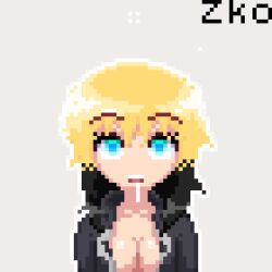 animated animated_gif blue_eyes breasts cleavage dazed drool erika_(er-ikaa) female_only femsub hoodie large_breasts long_hair multicolored_hair open_mouth original pixel_art sparkle spiral zko rating:Questionable score:241 user:Zko