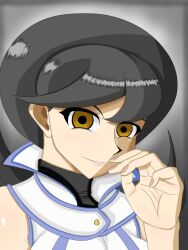 black_hair empty_eyes female_only femsub happy_trance mindy nikunouchi smile society_of_light yu-gi-oh! yu-gi-oh!_gx rating:safe score: user:darkbolt