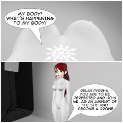 3d absurdres breasts collar comic erect_nipples female_only femsub graybot ponytail pyrrha_nikos red_hair rwby tagme tech_control tepmarmy text rating:Explicit score:13 user:BlueMonday1984