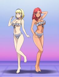 barefoot blonde_hair blush cleavage constance_von_nuvelle dancing empty_eyes female_only femsub fire_emblem fire_emblem_three_houses hairband hapi happy_trance harem_outfit heart_eyes large_breasts looking_at_viewer micro_bikini multiple_girls multiple_subs navel nintendo purple_eyes red_hair shinzu short_hair smile symbol_in_eyes veil rating:Questionable score:21 user:AetherMage