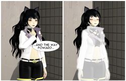 3d absurdres blake_belladonna collar comic female_only hypnotic_accessory rwby tech_control tepmarmy text rating:Questionable score:10 user:BlueMonday1984