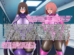 abs angry aware blue_eyes blush bodysuit brown_hair dialogue hard_translated koma milf mole mother_and_daughter multiple_girls muscle_girl original pink_hair text translated yellow_eyes rating:Safe score:0 user:Bootyhunter69