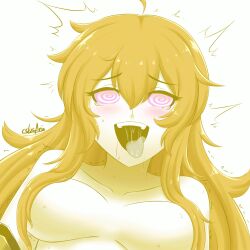 ahegao animated animated_eyes_only animated_gif blonde_hair blush bottomless breasts cslucaris drool female_only femsub happy_trance large_breasts manip naughty_face nipples nude open_mouth rwby simple_background sleepyowl_(manipper) solo spiral_eyes sweat symbol_in_eyes tears tongue tongue_out topless trembling very_long_hair white_background yang_xiao_long rating:Questionable score:90 user:SleepyOwl