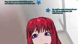3d 3d_custom_girl alien humor julienx manip purple_eyes red_hair text theheckle_(manipper) rating:Questionable score:12 user:theheckle
