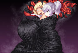 ahegao bite_mark blood drool empty_eyes eye_roll femdom futanari futasub happy_trance mind_break open_mouth silk smile tentacles vampire rating:Explicit score:28 user:T323