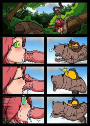 bestiality bottomless braid breasts cat_girl collar color comic dark_cloud dark_cloud_2 double_penis fake_animal_ears fellatio femsub happy_trance kaa kaa_eyes large_breasts long_hair monica_raybrandt non-human_penis nude oral penis ponytail renaissanceofchaos snake the_jungle_book tongue tongue_out topless rating:Explicit score:11 user:RayX