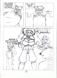 breasts comic crazycowproductions franklin_fox furry greyscale luka_morgan maledom monochrome original text rating:Questionable score:13 user:crazycowproductions
