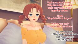 ash_ketchum aware blue_eyes breasts brown_hair caroline clothed couch dialogue earrings english_text milf mustardsauce pillow pokemon pokemon_(anime) text rating:Safe score:1 user:Bootyhunter69
