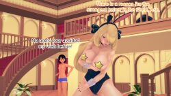 ash_ketchum aware black_hair blonde_hair boxers breasts briefs bunny_ears bunnysuit clothed clothed_exposure cynthia dialogue english_text fishnets grey_eyes hair_covering_one_eye mustardsauce necklace pasties pokemon pokemon_(anime) star_pasties text rating:Explicit score:0 user:Bootyhunter69