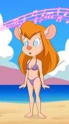 absurdres beach bikini blonde_hair blue_eyes chip_n_dale_rescue_rangers cleavage disney empty_eyes expressionless female_only femsub furry gadget_hackwrench hypnotic_audio hypnotic_music jimryu long_hair mouse_girl standing standing_at_attention swimsuit western rating:Questionable score:54 user:daveyboysmith9