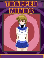 absurdres alexis_rhodes blonde_hair breasts comic empty_eyes expressionless female_only femsub jimryu large_breasts long_hair open_mouth pink_eyes school_uniform skirt spiral standing standing_at_attention text yu-gi-oh! yu-gi-oh!_gx rating:Safe score:115 user:AngelCam7
