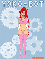 antenna boots breasts comic earpiece empty_eyes expressionless femsub gurren_lagann hypnotic_accessory jimryu large_breasts long_hair red_hair robotization standing standing_at_attention tech_control text thigh_boots thighhighs transformation yoko_littner rating:Questionable score:63 user:hypno