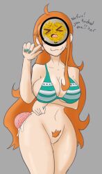 blonde_hair blush bottomless brain brainless breasts cum drool ear_vore external_brain femsub large_breasts lobotomy long_hair nami_(one_piece) one_piece pubic_hair red_hair thetransformtentacle transformation rating:Explicit score:24 user:Vorp