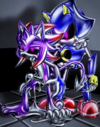 absurdres barefoot cum furry liquid_metal male_only maledom malesub metal_sonic open_mouth penis robot robotization silverslime slime sonic_the_hedgehog_(series) transformation unusual_cum yaoi rating:Explicit score:8 user:SilverSlime