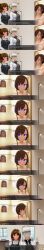 3d absurdres all_fours blue_eyes blush bottomless breasts brown_hair comic custom_maid_3d_2 dialogue drool empty_eyes expressionless female_only femdom femsub happy_trance hypnotic_accessory kamen_writer_mc mc_trap_town natsume_(mc_trap_town) nude open_mouth pet_play screenshot symbol_in_eyes tech_control text topless xlmpth rating:Safe score:6 user:Xlmpth