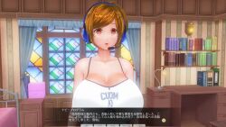 3d breasts custom_maid_3d_2 dialogue empty_eyes expressionless female_only huge_breasts kamen_writer_mc large_breasts orange_eyes rika_(made_to_order) screenshot symbol_in_eyes tech_control text translated rating:Safe score:28 user:Amazingbrahjr