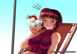 breasts brown_hair dazed drugged empty_eyes female_only femsub haryudanto hypnotic_drink large_breasts nabiki_tendo one-piece_swimsuit ranma_1/2 short_hair solo swimsuit rating:Questionable score:43 user:TheGoodShank