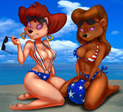 14-bis absurdres beach bear_girl bikini breasts brown_hair clothed_exposure crossover disney earrings femsub fourth_of_july furry goof_troop happy_trance hypnotic_accessory jewelry large_breasts long_hair micro_bikini milf peg_pete rebecca_cunningham short_hair spiral_eyes spiralwash_eyes sunglasses symbol_in_eyes talespin rating:Questionable score:91 user:daveyboysmith9