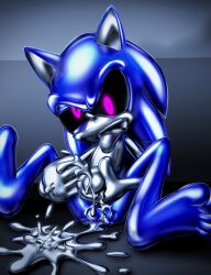 absurdres cum enemy_conversion furry liquid_metal male_only malesub masturbation open_mouth penis robotization silverslime slime sonic_the_hedgehog sonic_the_hedgehog_(series) transformation unfocused_eyes unusual_cum rating:Explicit score:5 user:SilverSlime