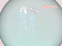 3d 3d_custom_girl animal_ears black_hair breasts cat_girl cat_pose collar henshin-san inverted_colors multiple_girls multiple_subs nude short_hair simple_background tail text white_hair rating:Explicit score:1 user:RayX