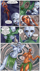 accidental_hypnosis ahsoka_tano asajj_ventress bald before_and_after breasts comic dancing disney femsub grass_skirt happy_trance hula_girl hypnotic_eyes large_breasts lilo_and_stitch maledom multiple_girls multiple_subs orange_skin spiral_eyes star_wars swirly symbol_in_eyes tattoo text tomo86 topless turning_the_tables white_skin rating:Explicit score:160 user:SwirlyFan626