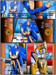 absurdres comic dialogue erection exkaizuhan furry male_only maledom malesub miles_tails_prower penis sonic_the_hedgehog sonic_the_hedgehog_(series) spiral_eyes symbol_in_eyes text rating:Explicit score:20 user:EXkAizuhan