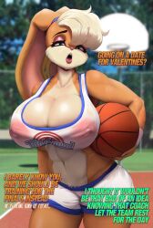 basketball breasts bunny_ears bunny_girl dialogue furry lola_bunny looney_tunes picturd1 see-through space_jam sports_bra sports_briefs sportswear sweat text rating:Explicit score:58 user:Bootyhunter69