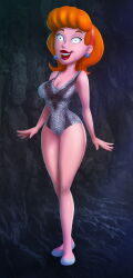 14-bis absurdres breasts cleavage cosplay disney earrings female_only femsub gilligan's_island ginger_grant hair_band happy_trance jewelry large_breasts leopard_print linda_flynn-fletcher lipstick milf one-piece_swimsuit phineas_and_ferb red_hair short_hair shrunken_irises smile solo standing swimsuit rating:Questionable score:105 user:daveyboysmith9