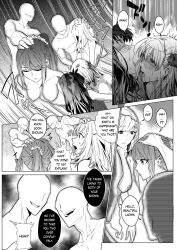 bottomless breast_sucking breasts comic cosplay duokuma exposed_chest fate/grand_order fate_(series) female_only femsub ghost greyscale groping hard_translated hyoui_lover large_breasts masturbation monochrome multiple_girls nude orgasm original possession rin_tohsaka sakura_matou tagme text topless translated underwear undressing yuri rating:Explicit score:14 user:L12@