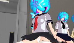 3d 3d_custom_girl blonde_hair femsub grey_hair happy_trance kneeling long_hair original panties parasite school_uniform underwear rating:Questionable score:11 user:Sleepyhead97