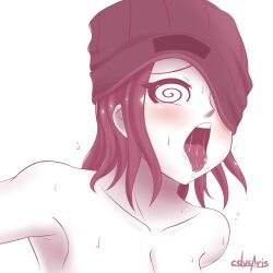 ahegao blush bottomless cslucaris drool female_only femsub icontrol_(manipper) manip may_zedong naughty_face nude open_mouth rwby short_hair simple_background solo spiral_eyes sweat symbol_in_eyes tongue tongue_out topless white_background rating:Questionable score:53 user:Icontrol