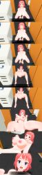 3d all_fours altered_perception blue_eyes bottomless breasts comic custom_maid_3d_2 dog_pose empty_eyes lolislove nude office pet_play pink_hair text topless rating:Explicit score:12 user:tuyubxdxd