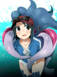 agemono black_hair blush calem hat malamar male_only malesub nintendo pokemon pokemon_(creature) pokemon_x_and_y pokephilia short_hair tentacles torn_clothes rating:Questionable score:41 user:TheGoodShank