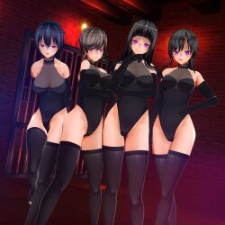 3d altered_common_sense baldmen4 bangs bare_shoulders black_hair boots brown_hair choker cleavage crossed_arms custom_maid_3d_2 empty_eyes expressionless female_only femsub gloves hand_on_hip happy_trance large_breasts leotard long_hair looking_at_viewer multiple_girls multiple_subs opera_gloves original posing purple_eyes see-through short_hair side_ponytail smile standing straight-cut_bangs thigh_boots thighhighs rating:Questionable score:47 user:VortexMaster