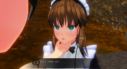 3d breasts brown_hair custom_maid_3d_2 empty_eyes female_only femdom femsub green_eyes large_breasts maid sennoudaisuki tattoo text translated tribal_tattoo witch rating:Questionable score:6 user:YuriLover2