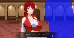 3d breasts custom_maid_3d_2 dialogue kamen_writer_mc large_breasts long_hair mc_trap_town red_hair rina_(mc_trap_town) text translated rating:Explicit score:2 user:Cmhjunkie