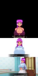 3d breasts comic custom_maid_3d_2 dialogue femsub green_eyes kamen_writer_mc large_breasts pink_hair skirt tagme text translated xenon3131_mc rating:Questionable score:6 user:Hypno-slave