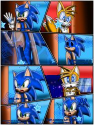 absurdres comic dialogue exkaizuhan furry male_only maledom malesub miles_tails_prower penis sonic_the_hedgehog sonic_the_hedgehog_(series) spiral_eyes symbol_in_eyes text rating:Explicit score:21 user:EXkAizuhan