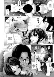 all_fours analingus black_hair bottomless bouncing_breasts breasts comic dialogue doggy_style empty_eyes expressionless greyscale hair_pulling large_breasts long_hair missionary monochrome nipple_tweak nude oral penis sakamata_nerimono school_uniform sex short_hair sisters spanish tagme text topless twintails ugly_bastard vaginal rating:Explicit score:3 user:L12@