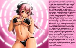 breasts caption femdom hypnotic_audio hypnotic_music hypsubject_(manipper) large_breasts looking_at_viewer manip nitroplus pov pov_sub super_sonico text rating:Questionable score:75 user:HypnoShy